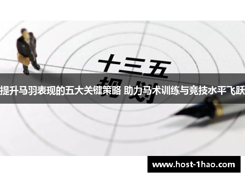 提升马羽表现的五大关键策略 助力马术训练与竞技水平飞跃
